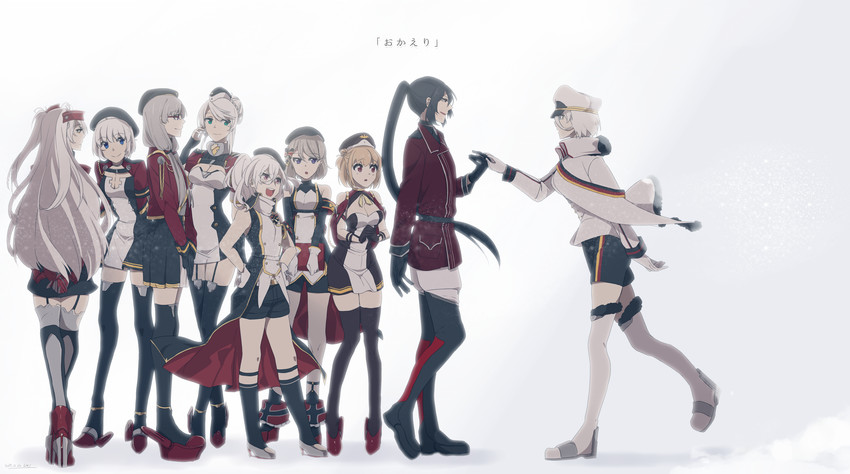 prinz eugen, commander, z23, tirpitz, female commander, and 5 more (original and 1 more) drawn by mugino_kouji