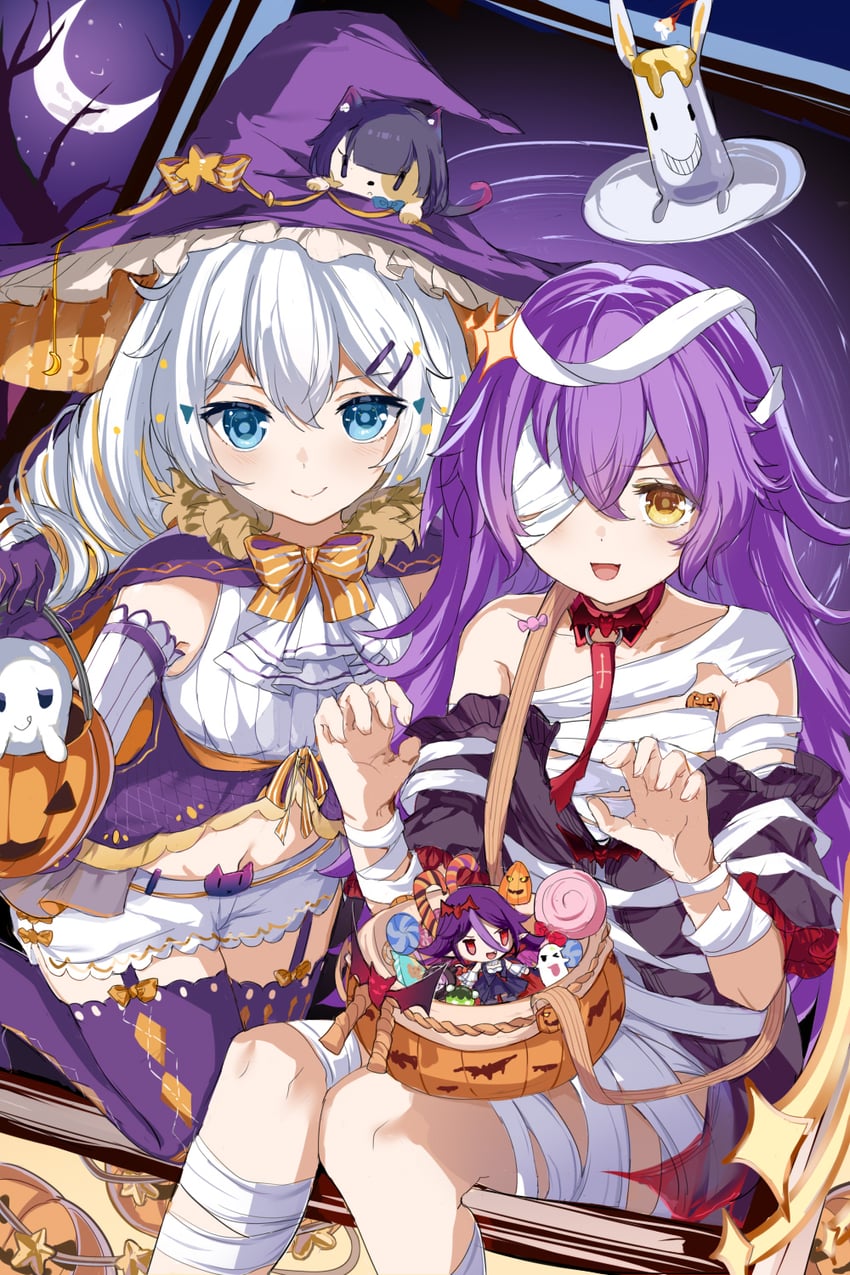 raiden mei, theresa apocalypse, sirin, and houraiji kyuushou (honkai and 1 more) drawn by ufotram