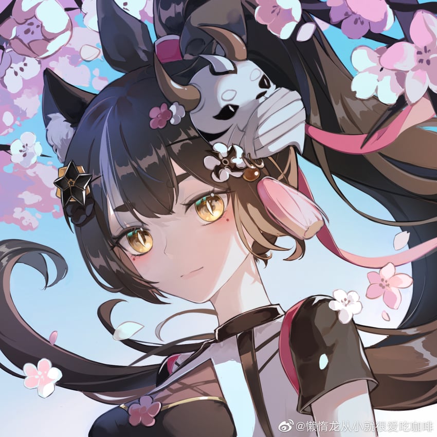 azusa (nijisanji and 2 more) drawn by landuo_long_congxiao_jiu_hen_ai_chi_kafei