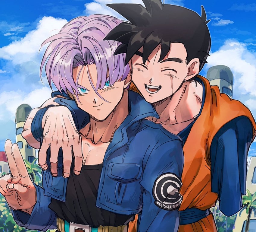 son gohan and trunks (dragon ball and 1 more) drawn by kometubu0712