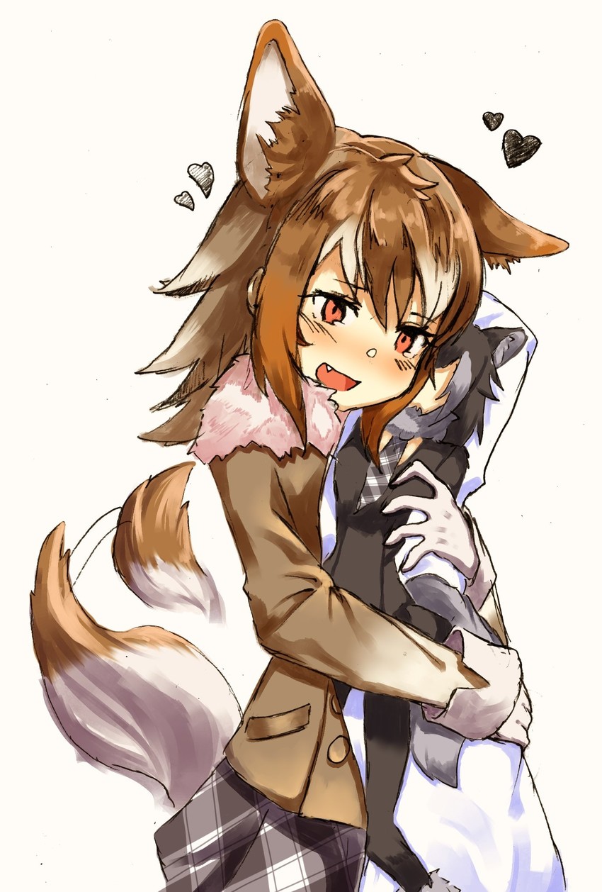 grey wolf and italian wolf (kemono friends) drawn by aranagi_(arng_4401)