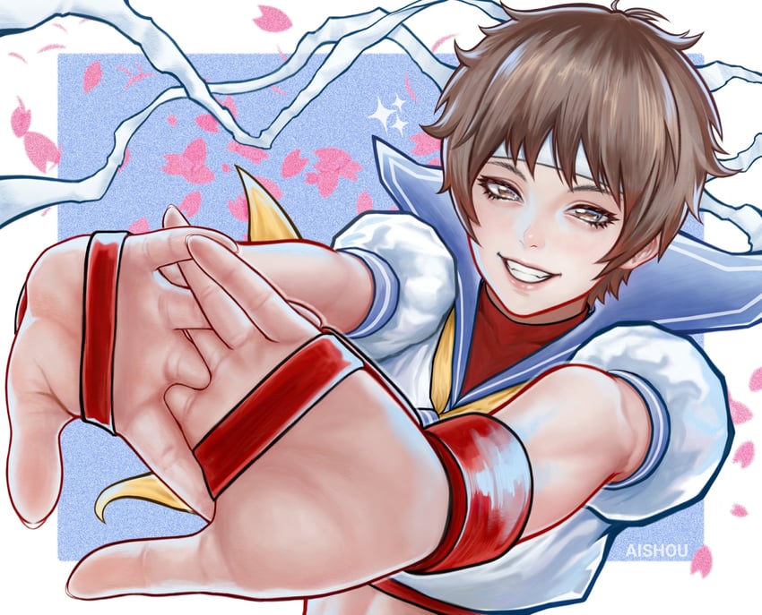 kasugano sakura (street fighter and 1 more) drawn by ai_shou