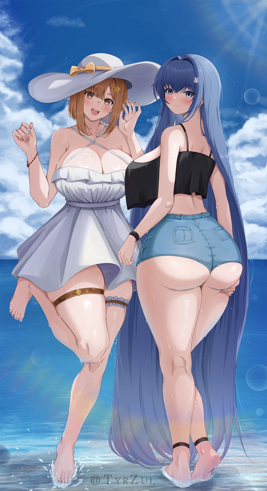 reisalin stout and new jersey (azur lane and 2 more) drawn by tyrzul
