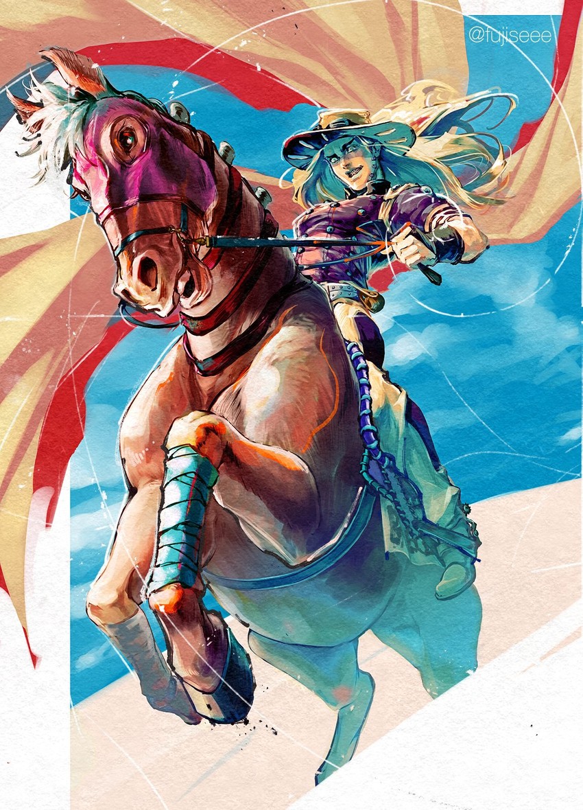 gyro zeppeli and valkyrie (jojo no kimyou na bouken and 1 more) drawn by fujisee