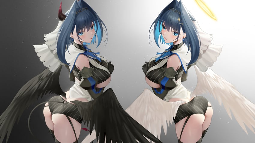 ouro kronii (hololive and 1 more) drawn by somebody_(leiking00)