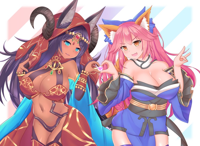 tamamo, tamamo no mae, and queen of sheba (fate and 4 more) drawn by jifuwabe