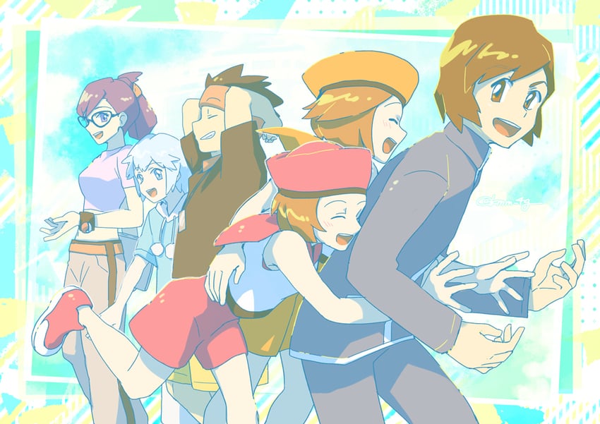 tory lund, rebecca, kathryn, audrey, rafe, and 1 more (pokemon and 2 more) drawn by kimimi_(kmm)