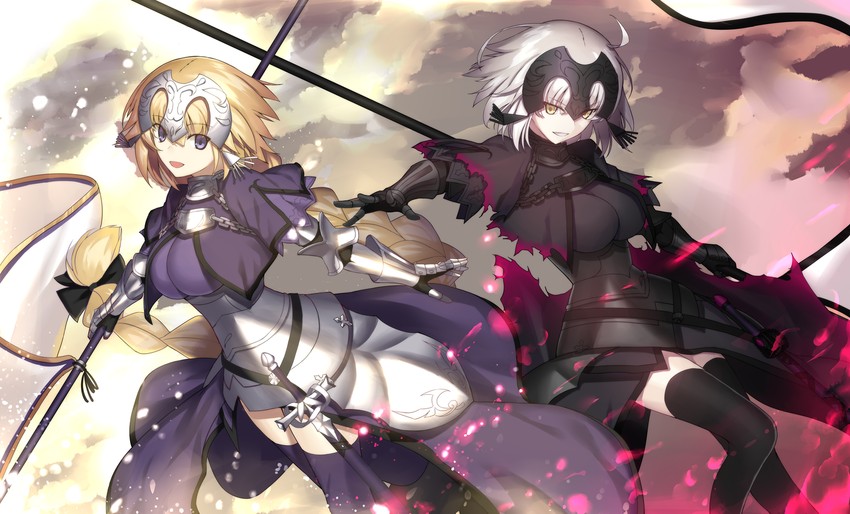 jeanne d'arc and jeanne d'arc alter (fate and 1 more) drawn by kauto