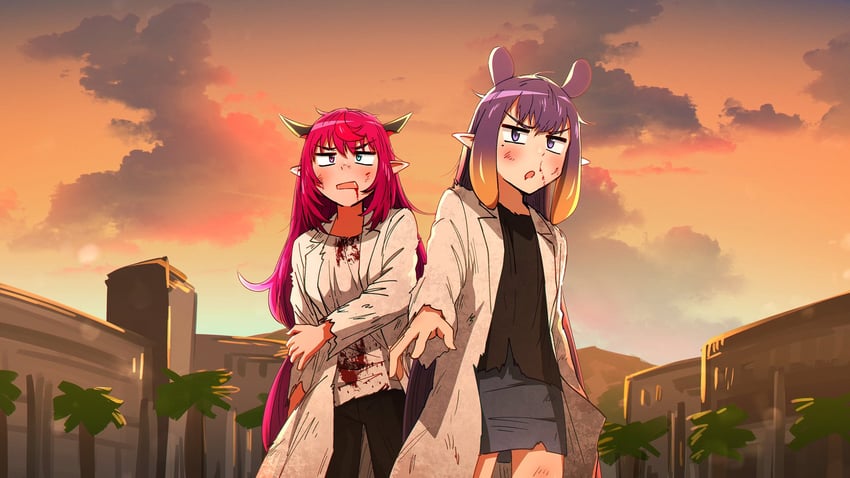 ninomae ina'nis and irys (hololive and 4 more) drawn by ddolbang