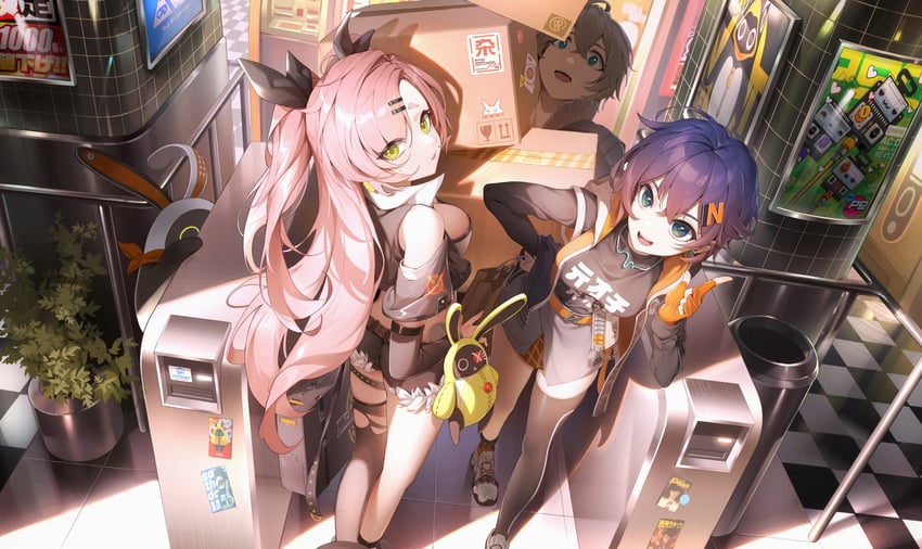 belle, wise, nicole demara, and amillion (zenless zone zero) drawn by river_(river_ga)