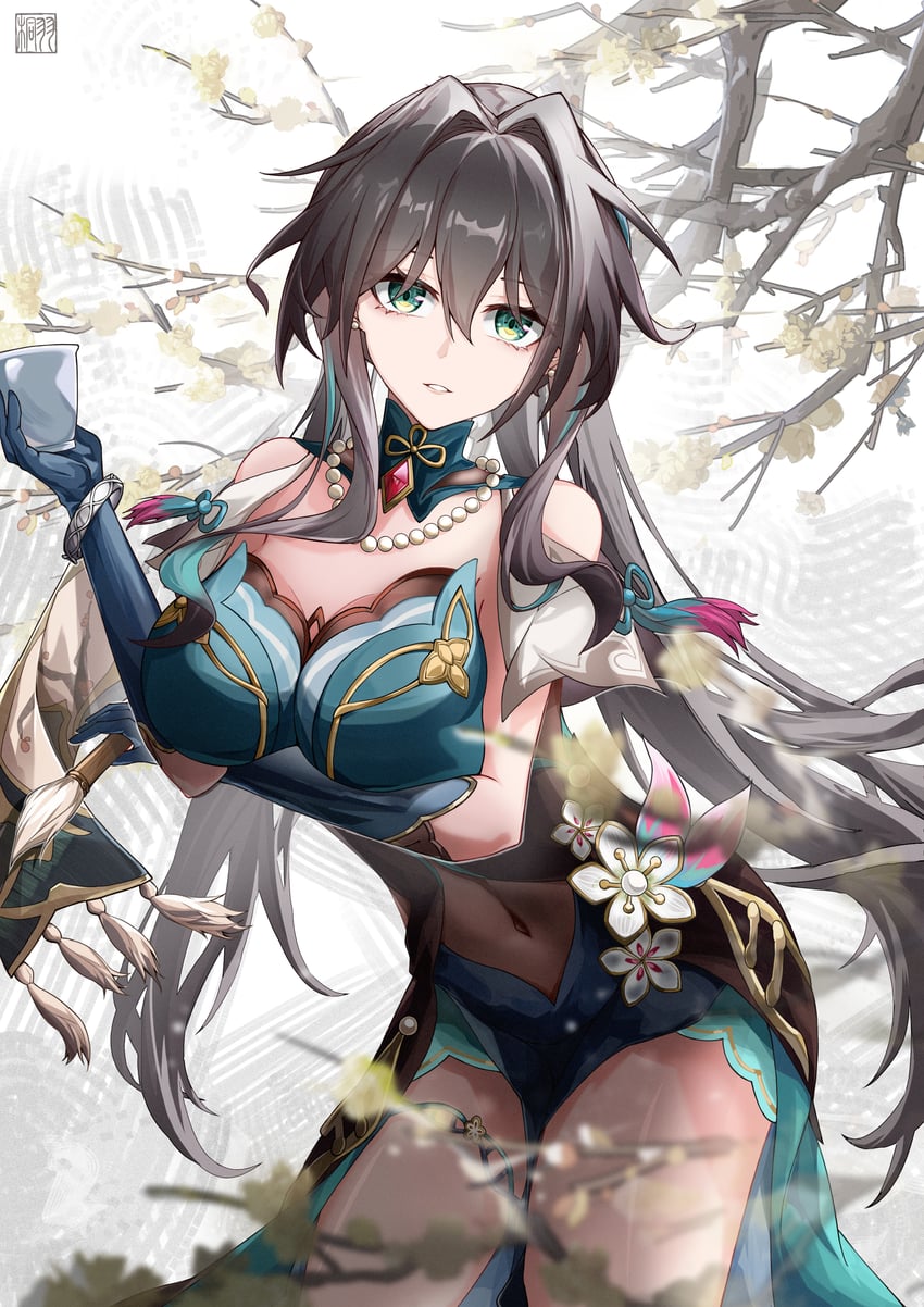 ruan mei (honkai and 1 more) drawn by tongyu