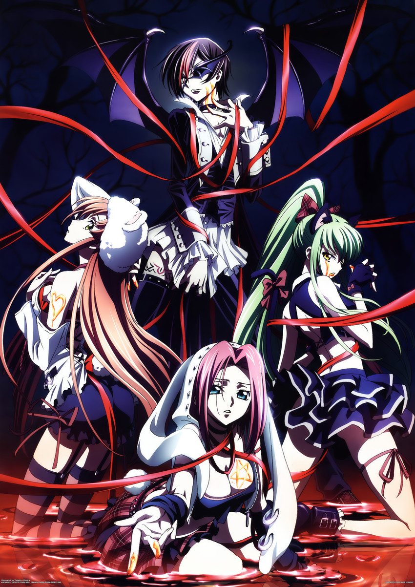 c.c., lelouch vi britannia, kouzuki kallen, and shirley fenette (code geass) drawn by kimura_takahiro