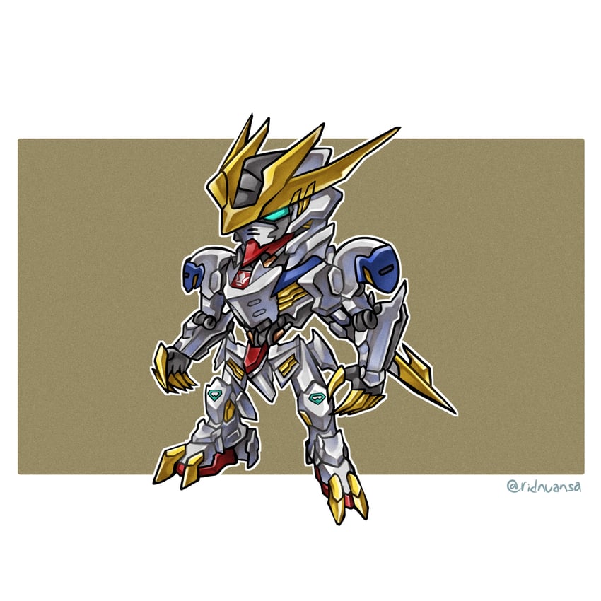 gundam barbatos lupus rex (gundam and 2 more) drawn by ridnuansa