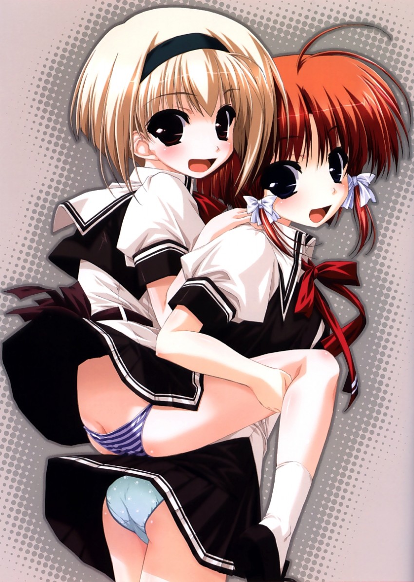 kahara mizuki and amaizumimoriamekoyori no mikoto (kamipani!) drawn by shintarou