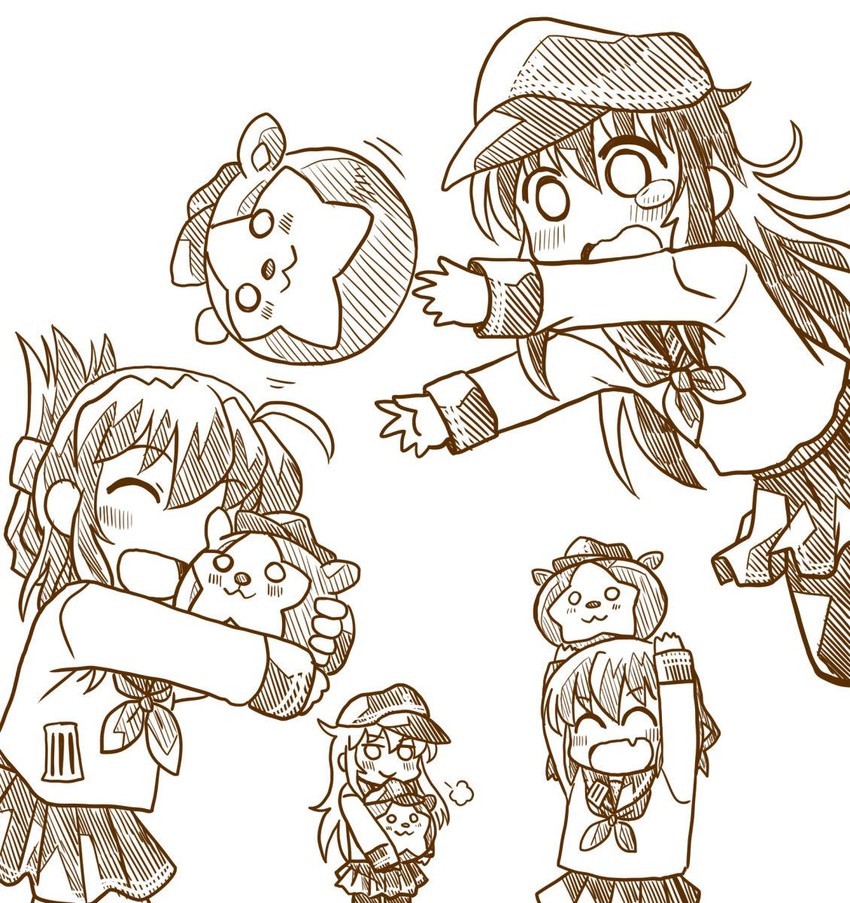hibiki, inazuma, ikazuchi, akatsuki, and db. starman (kantai collection) drawn by izumi_masashi