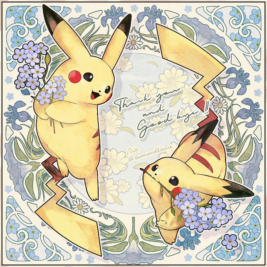 pikachu and pikachutwo (pokemon and 1 more) drawn by rio_(ewanandlianne)