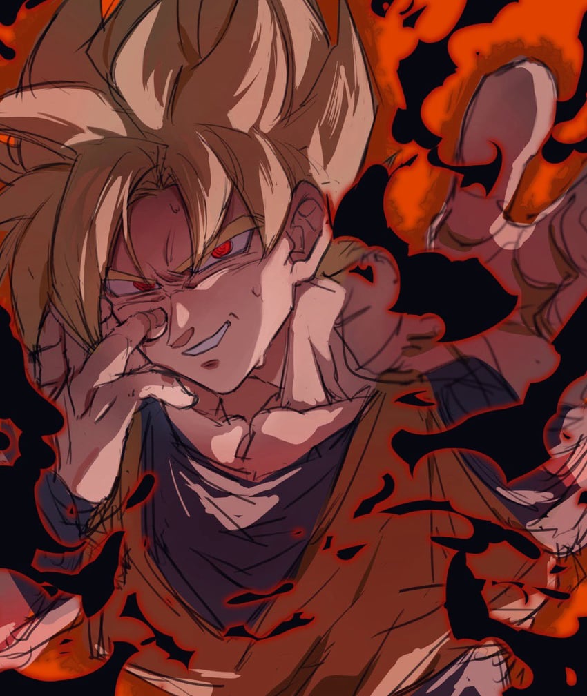 son goku (dragon ball and 1 more) drawn by natume12izr