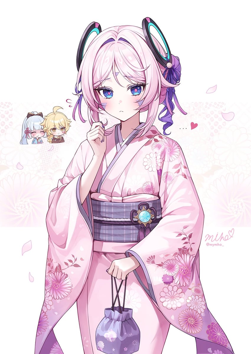 aether, kamisato ayaka, and citlali (genshin impact) drawn by miho_(mymiho)