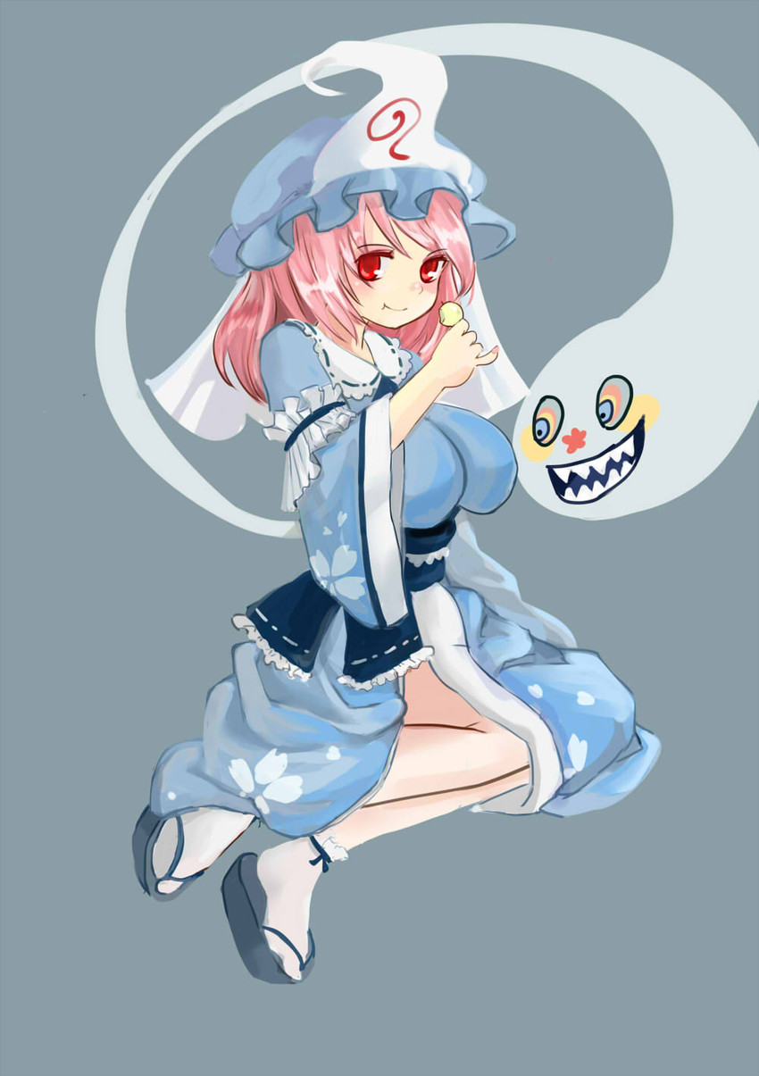 saigyouji yuyuko and charlotte (touhou and 1 more) drawn by koung_(looofa)