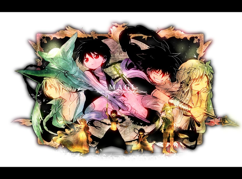 aladdin, judal, scheherazade, and yunan (magi the labyrinth of magic) drawn by monarin