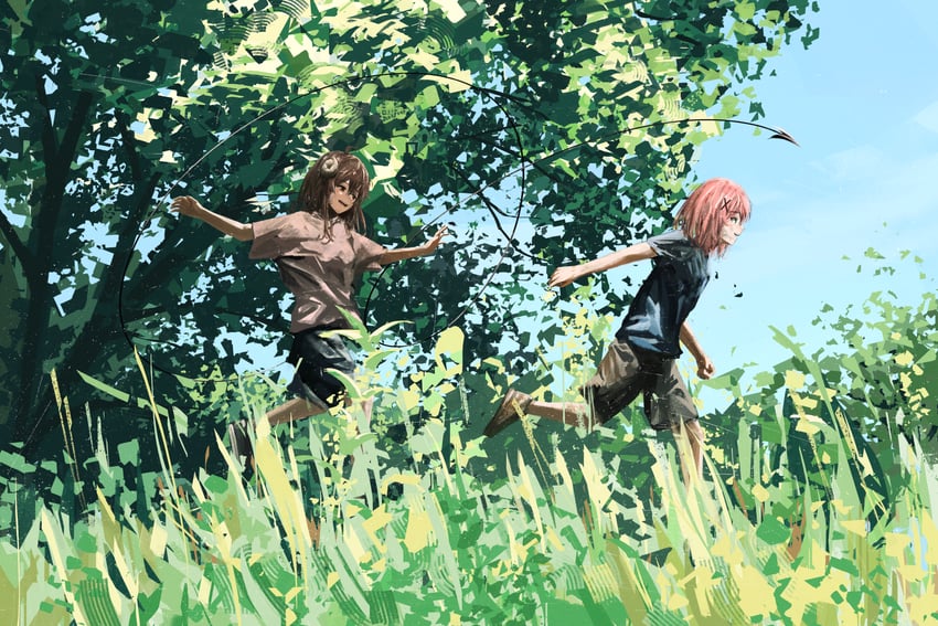 yoshida yuuko and chiyoda momo (machikado mazoku) drawn by mayoo03