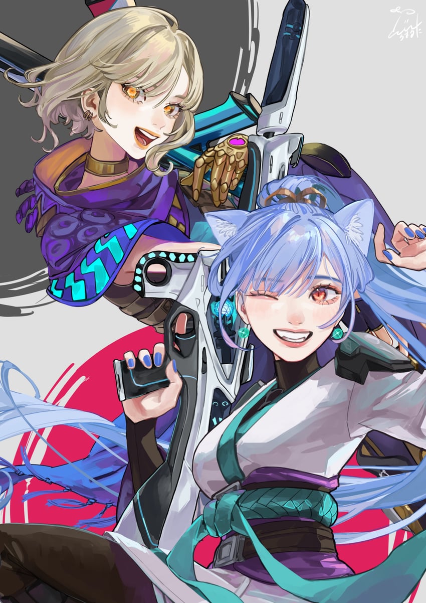 sage, shikai yue, astra, and tateno ito (indie virtual youtuber and 2 more) drawn by zoramaruta