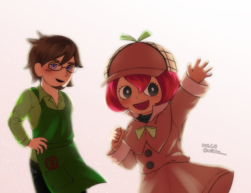 mii, sheila bell, and mr. mendel (mii plaza and 2 more) drawn by miitaku