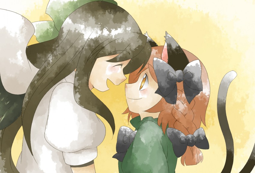kaenbyou rin and reiuji utsuho (touhou) drawn by hammer_(sunset_beach)
