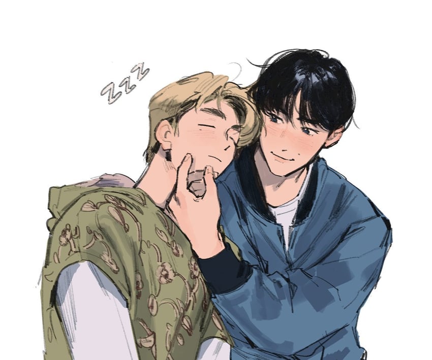 sung han-bin and zhang hao (real life and 1 more) drawn by haotmeal
