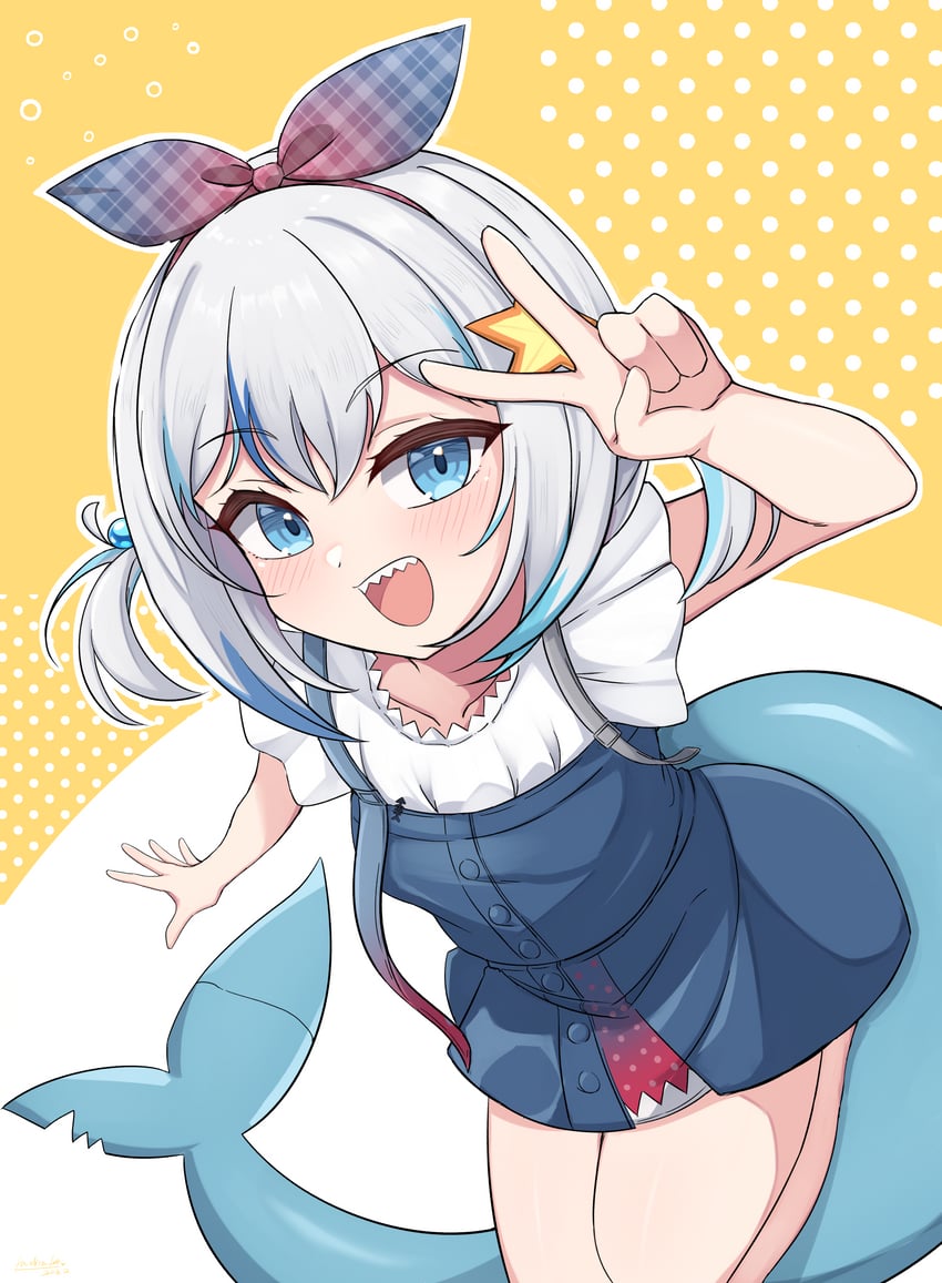 gawr gura (hololive and 1 more) drawn by hashira_14