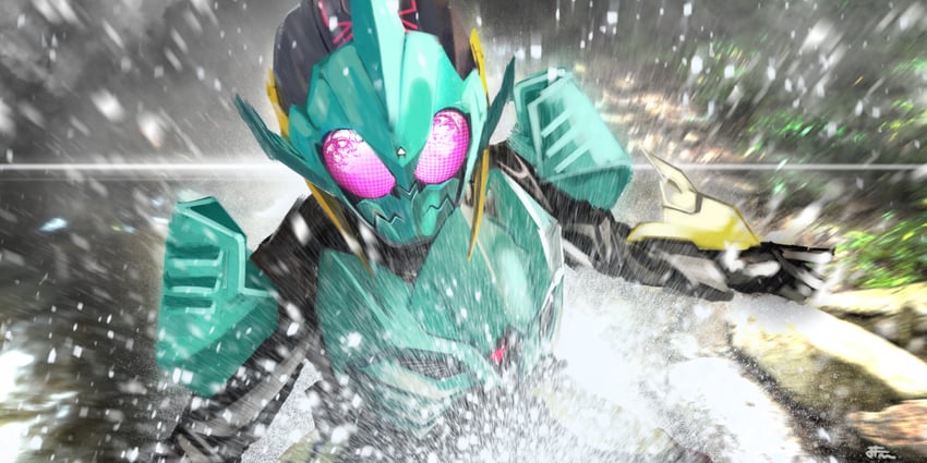 kamen rider zero-one (kamen rider and 1 more) drawn by yygnzm