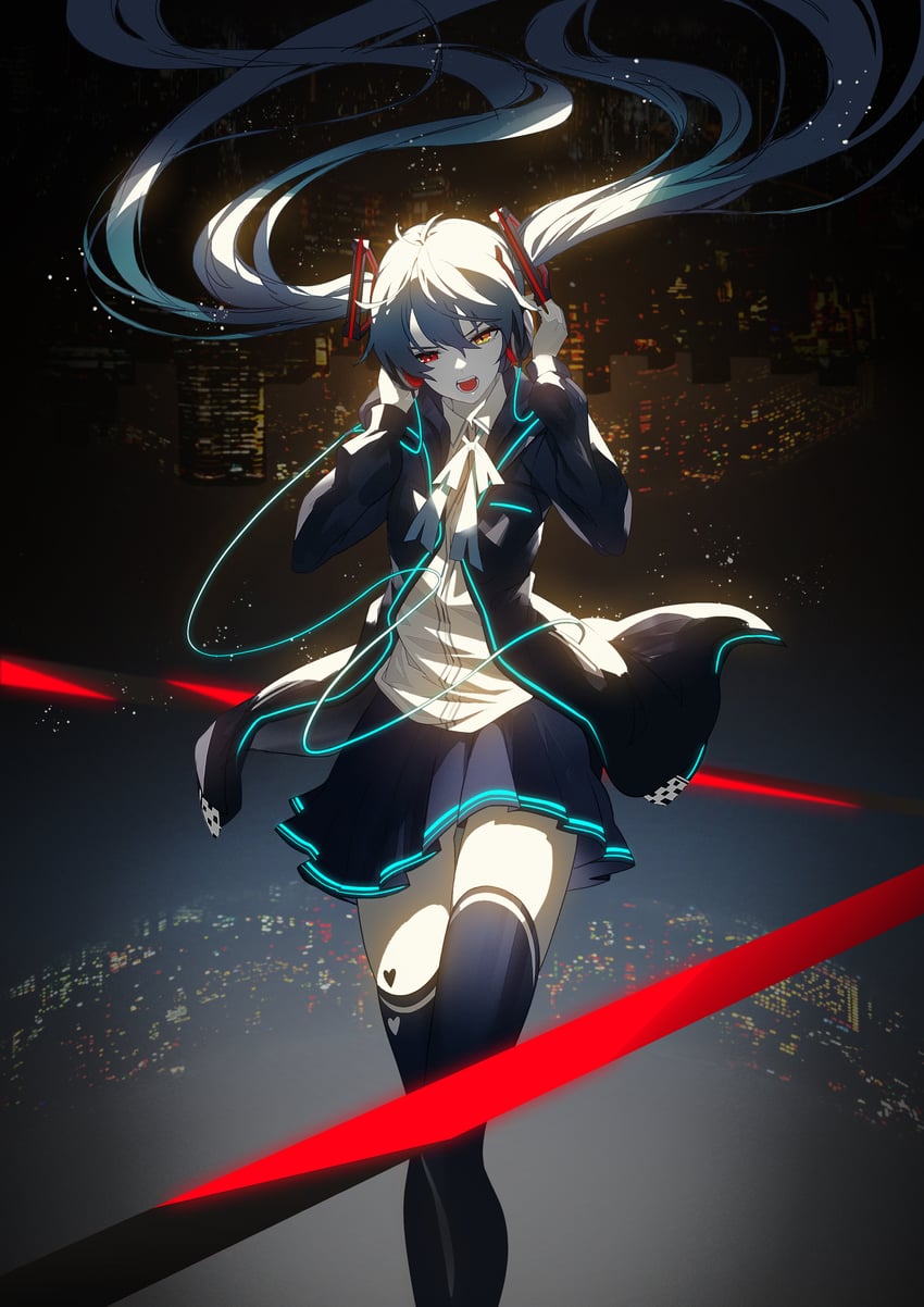hatsune miku (vocaloid and 2 more) drawn by tokiti