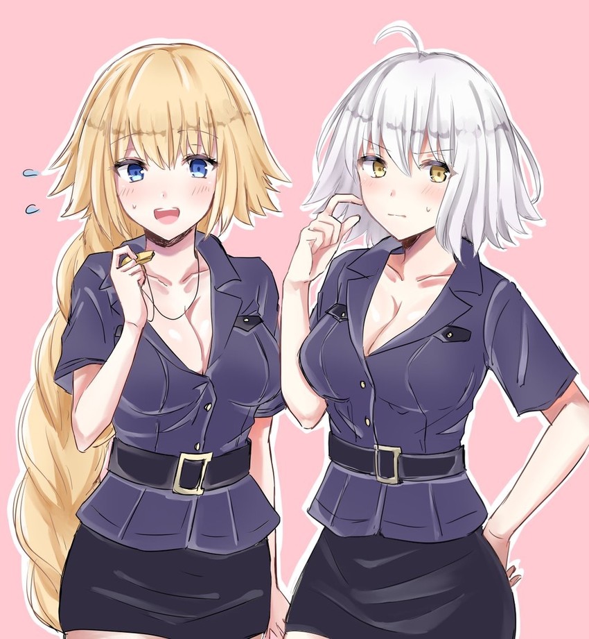 jeanne d'arc alter and jeanne d'arc (fate and 1 more) drawn by rossa_(pixiv27548922)