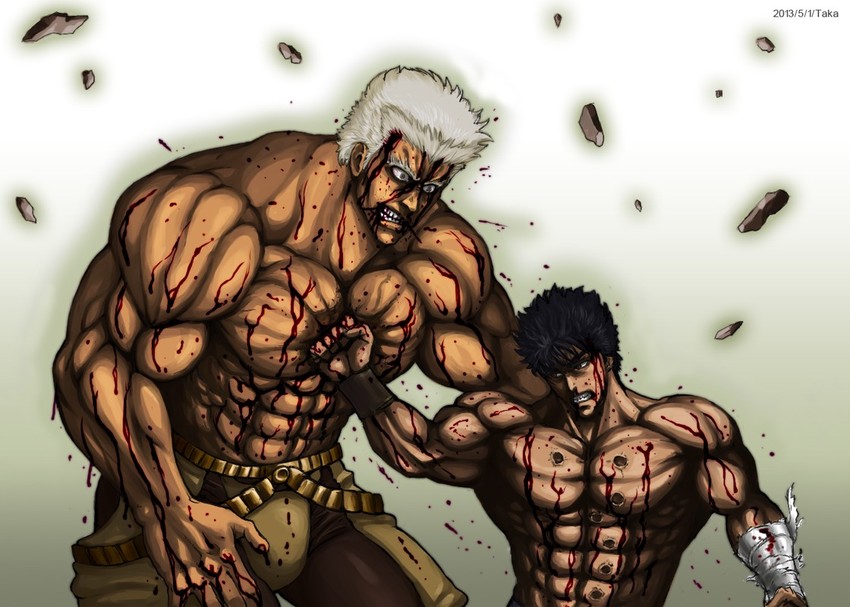 kenshiro and raoh (hokuto no ken) drawn by taka_(jungle_web!)