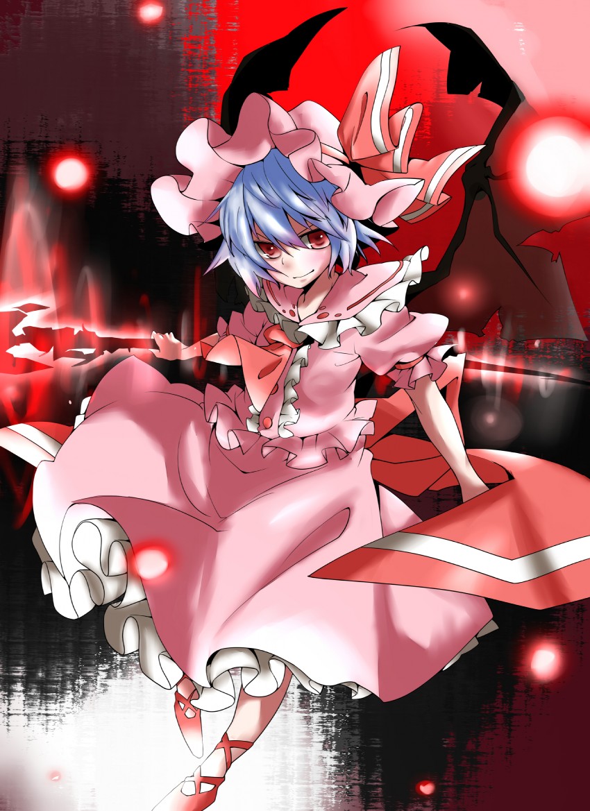 remilia scarlet (touhou) drawn by kiiloshima and oguro_(moyashi_2-hon)