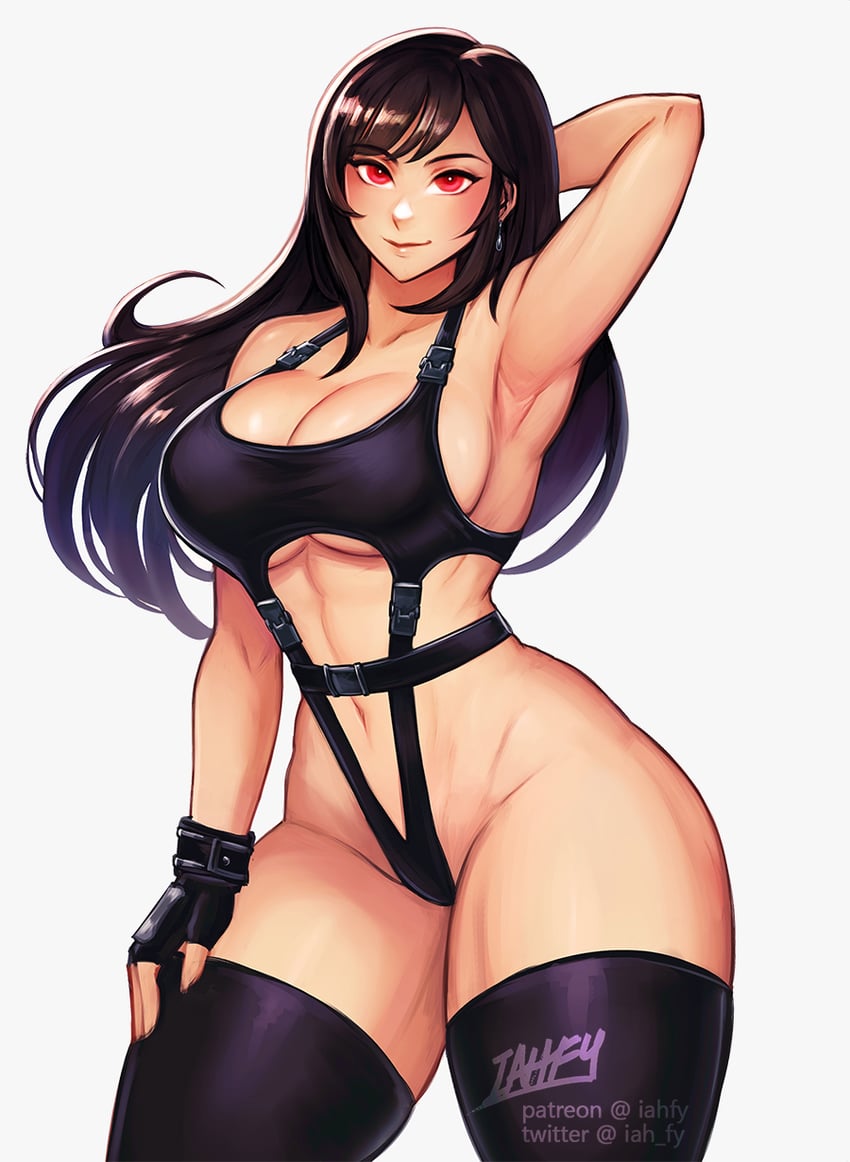 tifa lockhart (final fantasy and 3 more) drawn by iahfy