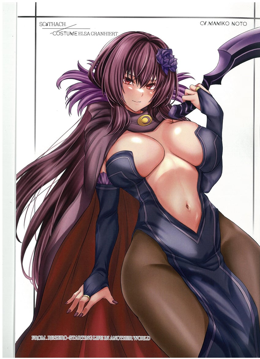 scathach, elsa granhilte, and noto mamiko (fate and 2 more) drawn by takecha