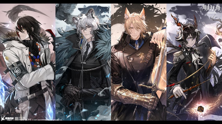 silverash, mlynar, ebenholz, and gnosis (arknights) drawn by ryuuzaki_ichi