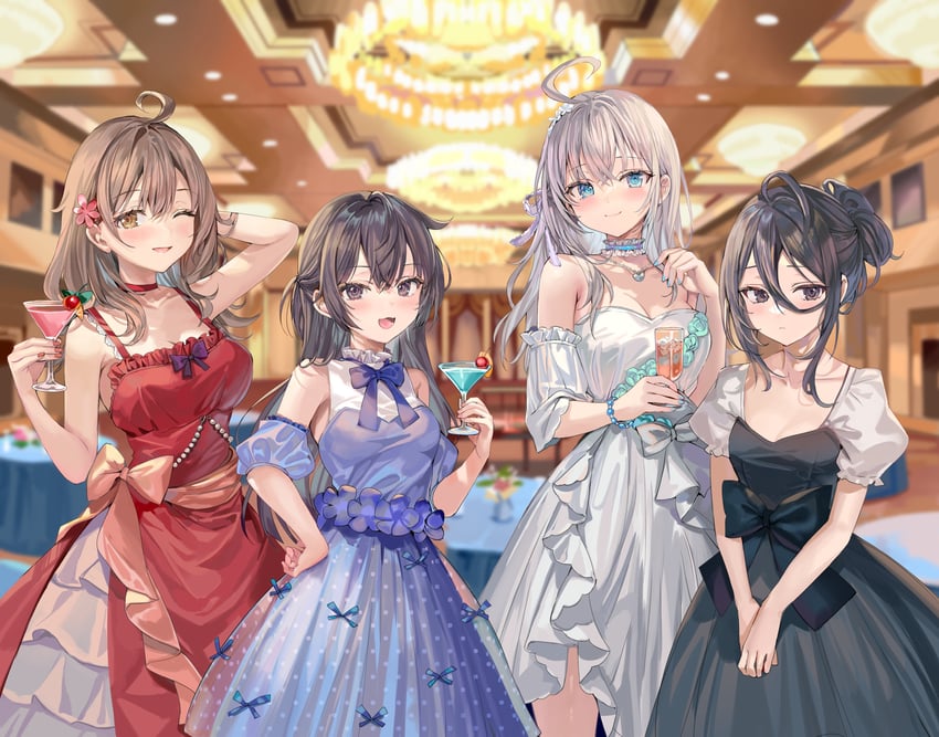 alisa mikhailovna kujou, suou yuki, mariya mikhailovna kujou, and kimishima ayano (tokidoki bosotto roshia-go de dereru tonari no alya-san) drawn by momoko_(momopoco)