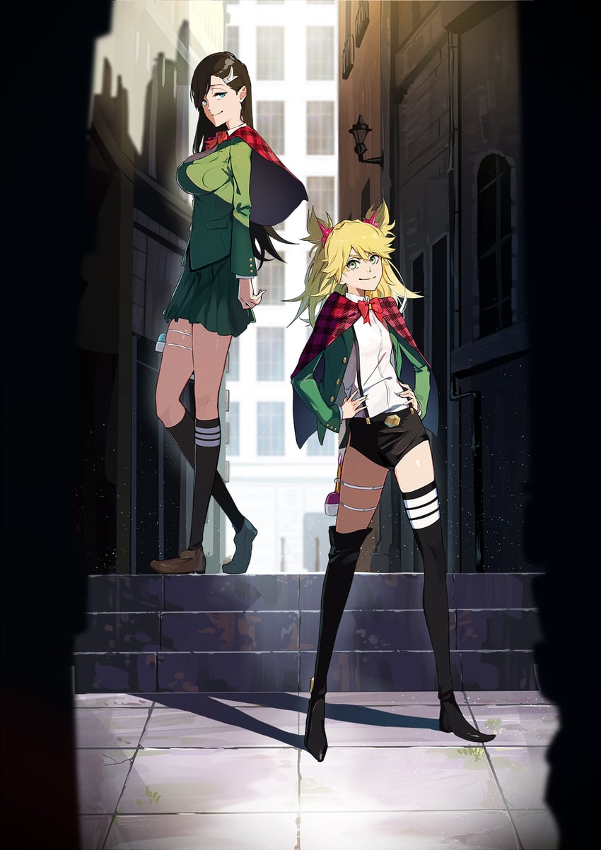 niihashi noel and ninny spangcole (burn the witch) drawn by ibaraki_shun