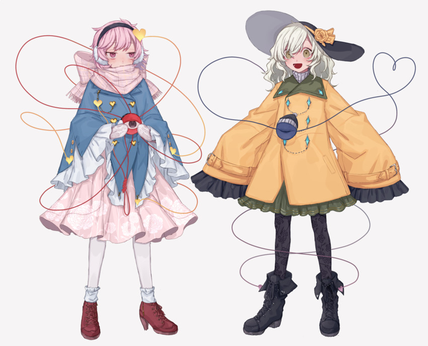 komeiji koishi and komeiji satori (touhou) drawn by marimo_tarou