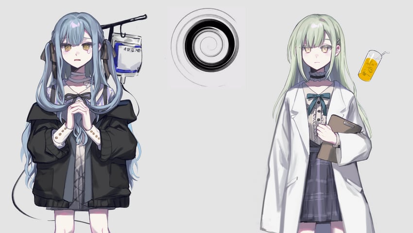 togawa sakiko and wakaba mutsumi (bang dream! and 2 more) drawn by kuukip
