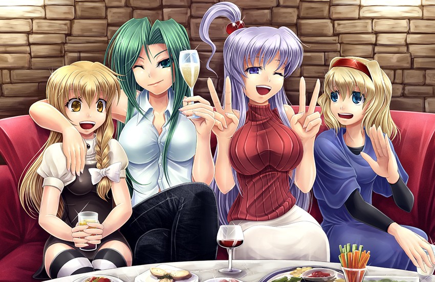 kirisame marisa, alice margatroid, shinki, and mima (touhou) drawn by koto_tsubane