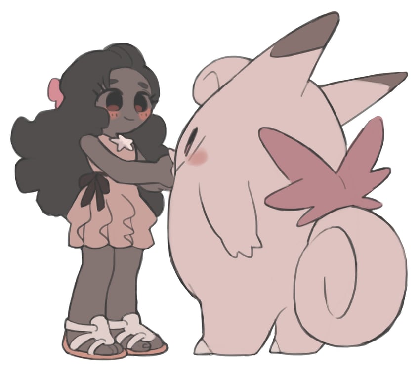 clefable (original and 1 more) drawn by kinni
