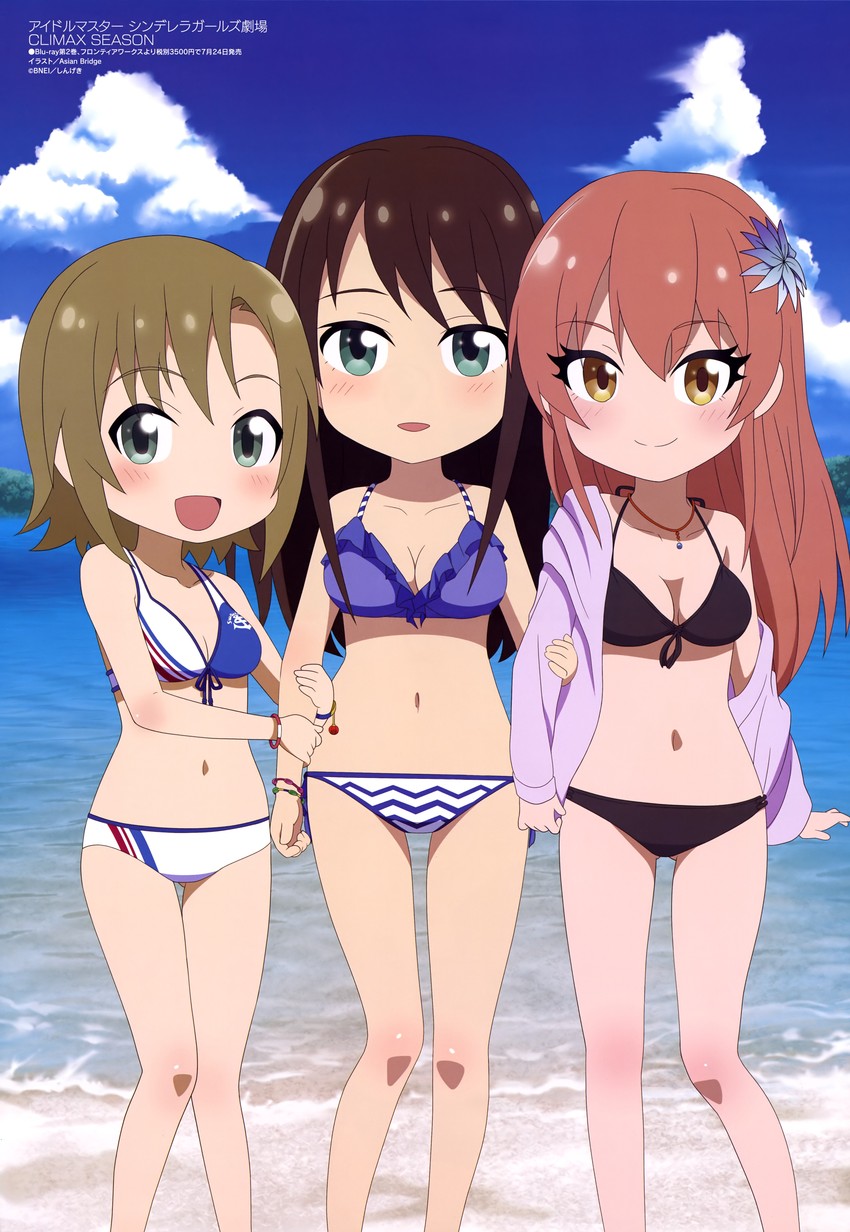 shibuya rin, jougasaki mika, and tada riina (idolmaster and 3 more) drawn by asian_bridge