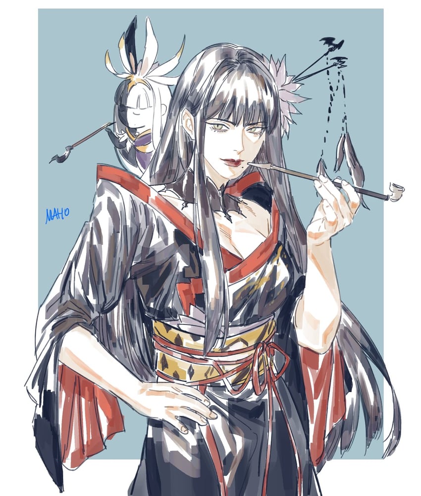 yotsuyu goe brutus and tsukuyomi (final fantasy and 1 more) drawn by karmaho