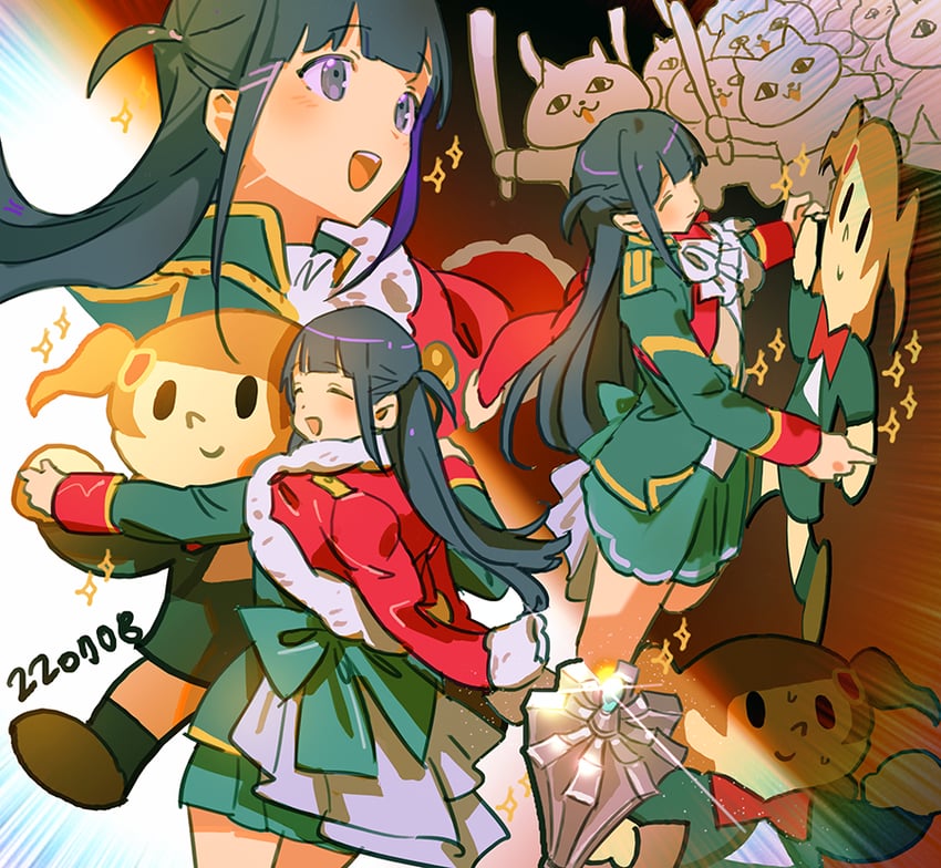 aijou karen and tsuyuzaki mahiru (shoujo kageki revue starlight) drawn by haun