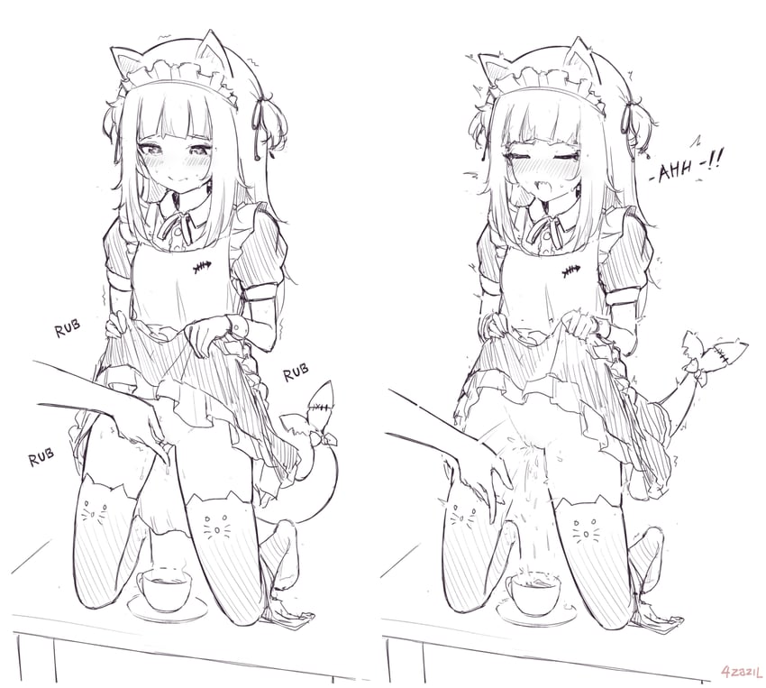 gawr gura (hololive and 1 more) drawn by 4zazil