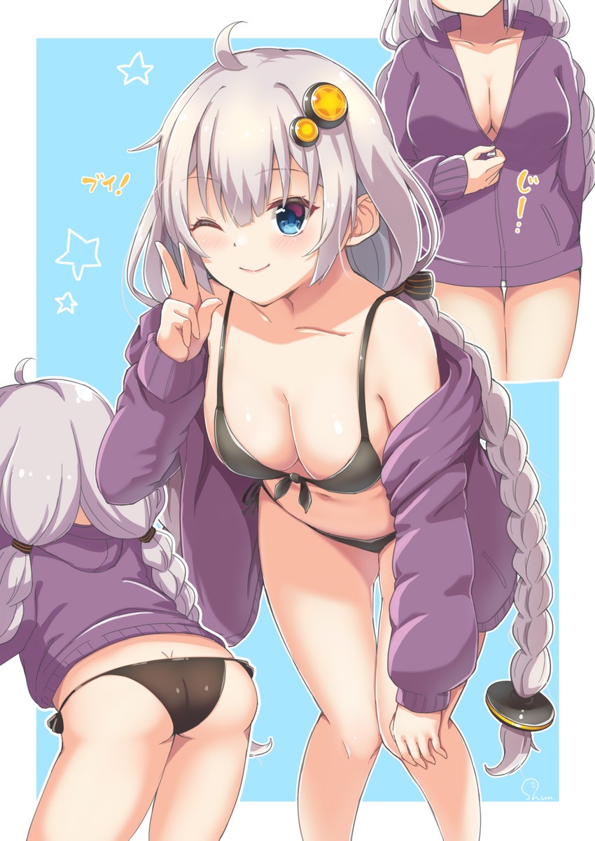 kizuna akari (vocaloid and 1 more) drawn by shun_(b.c)