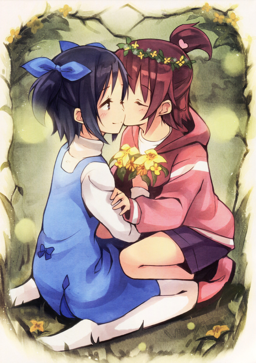 hishikawa rikka and aida mana (precure and 1 more) drawn by kyuri